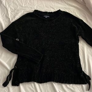 American Eagle chenille tie side sweater
